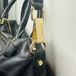 Michael Kors Weston Black Leather Shoulder Satchel Zip Up Tassel Handbag Photo 4