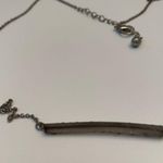 Silver and rhinestone bar necklace Photo 7