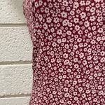 Free People  Intimately Talk Back Wine Floral Halter Boodysuit size XS Photo 5