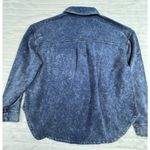Members Mark Shirt Women Large Blue Acid Wash Denim Relaxed Soft Knit Button New Photo 12