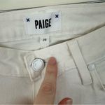 Paige  | Women's White Frayed Hem Skinny Jeans Size 28 Photo 2