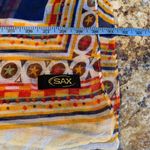 SAX Scarf Colorful Primary Colored Table top Shawl 70X 31” Blue Photo 5