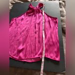 Sincerely Jules  Halter Neck Hot Pink Satin Tank Top Women’s Sz M EUC Photo 4