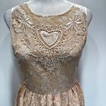 Moon Collection Beige Daisy Floral Lace Overlay Sleeveless ModCloth Dress by Moon Feminine Girly Photo 4