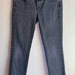 GAP Black Acid Wash Straight 26 Petite Jeans Raw Hem Ankle Gray Size undefined Photo 0