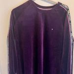 Tommy Hilfiger Velvet Long-Sleeve Purple Dress Size XL With Signature Sleeves Photo 0