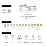 Boutique Sparkling Moissanite‎ Diamond Ring | 14k White Gold Plated Sterling Silver Photo 7