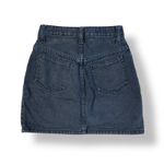 Brandy Melville Denim Button Fly Mini Skirt Womens Size XS Black Streetwear Photo 4