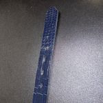 Navy Blue Faux Leather Textured Gold Photo 7