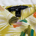 Banana Republic  Tropical‎ Feather Yellow tank Top SZ S Photo 6