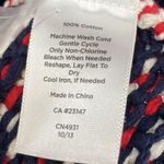 Talbots Cardigan Sweater Women 1X Red White Blue Hidden Snap Front NWT Photo 6