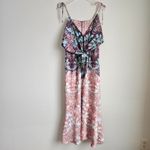 Free People Womens Sun Bleached Midi Dress Chocolate Combo Sleeveless Boho M Photo 12