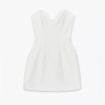 ZARA NWT white sweetheart neck structured strapless mini dress Photo 9
