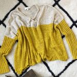 Double Tone Oversized Fall Sweater Yellow Size 4 Photo 0