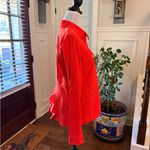 CAbi  EUC # 727 Coral Taylor Utility Jacket with Ruffle Detail in Back Photo 4