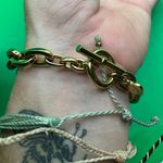 Michael Kors A Heavy Rare Really Nice Vintage Gold-Tone Lock Bracelet Photo 3