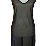 Urban Outfitters  Out From Under Women’s Slip On Dress Small Sheer Black Blue Photo 0