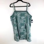Lucky Brand  Womens Embroidered Square Neck Cami Dress Geometric Green XL Photo 2