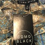 Como Black NWT  Plus Size Sheer LS Paisley Top Photo 4