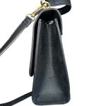 Betsey Johnson Betsy Johnson Black Faux Pebble Leather XOX Floral Lined Handbag Photo 4