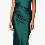 Amazon Green Silky Dress Photo 0