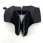 Toms ‎ Leila Wool Felt Ankle Booties Size 7.5 Boots Leather Suede Black & Gray Photo 4