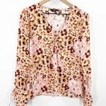 Paige  Giulana Silk Printed Long Sleeve Top Photo 1