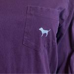 PINK - Victoria's Secret VS PINK Long Sleeve T Shirt Bling Dog Logo Burgundy Front Pocket Size XS Rare Photo 9