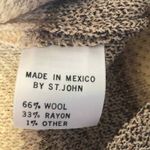 St. John Sport maize yellow striped Wool knit sweater sleeveless top women’s S Photo 6