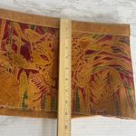 Valerie Leather Clutch Bag Womens Large Tan Multicolor Jaguar Jungle Embossed Photo 9