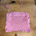 Urban Outfitters Woman’s Pink Crop Tie Shoulder Camisole Size XSmall Photo 2