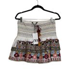 ZARA NWT WOMAN SKIRT WITH CONTRAST WITH EMBROIDERY TASSEL MIRROR WORK Photo 6
