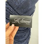 La Femme NWT  Lace Off ShoulderEvening Gown in Navy 27982 sz 14 $378 Photo 6