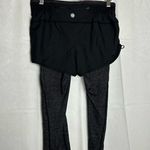 Athleta  Black & Gray Go Getter Knicker Shorts Over Capri Leggings 2 in 1 XS Tall Photo 1