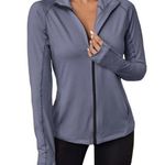 SheIn Basic Zip Up Active Jacket in Dusty Blue, Size M Photo 0