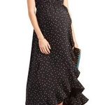Ingrid + Isabel Racerback Ruffle Skirt Dress Black Polka Dot Print Size Small Photo 0