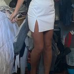 Windsor Faux Leather White Skirt Photo 0