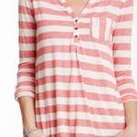 Lucky Brand  red and white striped long sleeved top Photo 0