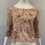 Carlisle  100% Silk Animal Print Top Photo 0