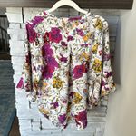 Allison Joy  floral pullover blouse with bell sleeve Photo 4