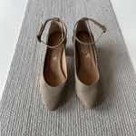 Novacas Light Gray Taupe Suede Block Heel Ankle Strap Pumps Dress Shoes Sz 40 9 Photo 10