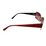 ETRO pink metallic paisley print y2k sunglasses with case rhinestone logo Photo 7