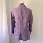 Robert Graham Purple & Pink Plaid Lightweight Single Breasted Blazer Size M Photo 5