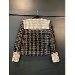 Alice + Olivia  Jaydn Combination two tone Tweed Jacket Black ecru blazer 0 NWT Photo 2
