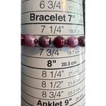 Vtg Glass Faux Purple Pearl Bracelet Sterling Silver Clasp Knotted Estate 7.5" Photo 4