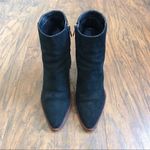 Sam Edelman • Blake suede bootie black leather heeled ankle boot pointed toe Photo 5