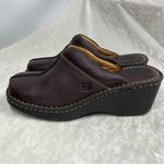 Born Women's clogs size 8/39 mules classic slip ons leather W9822 Brown Photo 6