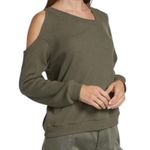LNA Asymmetrical Single Cold Shoulder Top - Tea Leaf - Medium Photo 6