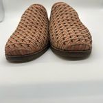 Journee Collection Mules Womens 8.5 Tan Pink Woven Leather Slip On Flat Perri Photo 5