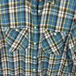 Denim & Supply Ralph Lauren Ralph Lauren Denim & Supply Womens Utility Blue Yellow Plaid Button Down Shirt L Photo 2